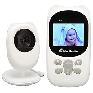 Babyfoon, 2,4 Inch LCD-scherm Babyfoon Temperatuurmonitor, Two Way Talk Night View-beveiligingsmonitor met Draadloze Afstandsbediening voor Lange Afstand voor Thuisoppas(E.U. Plug)