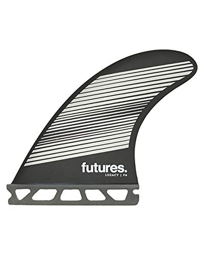 Futures F6 Legacy Quad. Juego de quillas para tabla de surf, color gris y negro