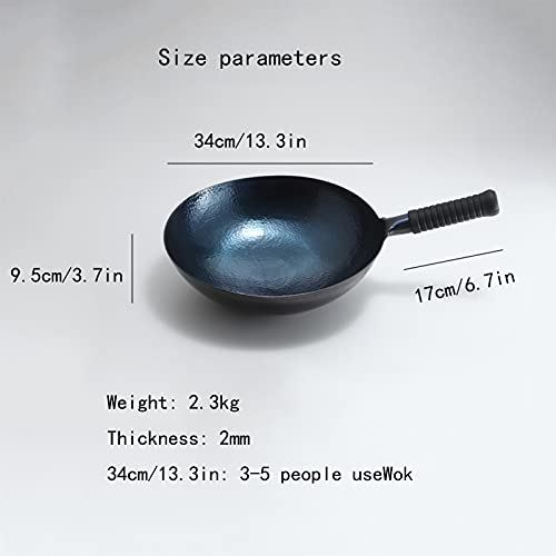 Wok de hierro sin recubrimiento 34 cm miniatura 3