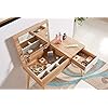 Meerveil Dressing Table with Movable Mirrior Large Storge Space Compartments and Drawers ...