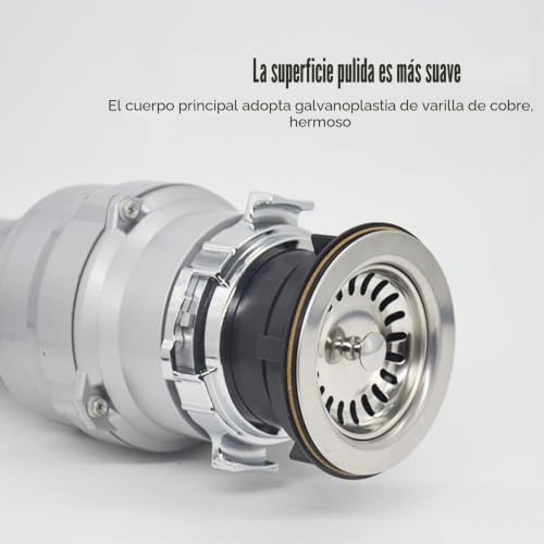 Miniatura 4 de Topincn Colador Y Tapón Para Fregadero De Cocina, Cesta Combinada, Tapón De Agua, Colador Para Triturador De Basura, Triturador De Residuos De Alimentos Resistente Al Óxido, Trituradora