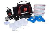 PhoenixFit Meal Prep Bag & Containers | Includes Lunch Boxes, 15oz. Protein Powder Shaker Bottle, Pill Box Organizer & Ice Packs | Double-Insulated, Food Grade, Microwave-Safe | For Gym, Work & Travel