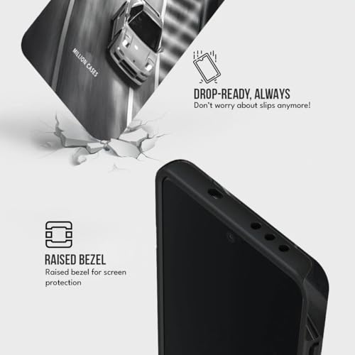 Image of MILLION CASES Back Cover Case for OnePlus 12 Scratch Resistant Anti-Slip Polycarbonate Shockproof Protective Durable Midnight Chase Crystal Case for Men & Boys