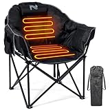 Lilypelle Oversized Heated Camping & Patio Lounge Chairs - 3 Heat Levels, Portable Folding Moon Saucer Chair for Outdoors & Camping