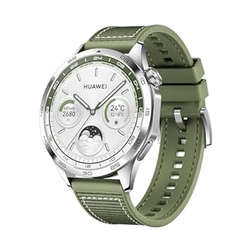 SmartWatch, HUAWEI WATCH GT 4 46mm, Design Geométrico, Novo gerenciamento de calorias, Até 2 semanas de bateria, Compatível com iOS e Android, Sistema GPS integrado, (Verde)
