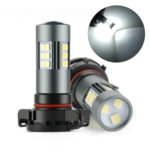 iFunyLED 2504 LED Bulbs, PSX24W 12276 Fog Light 6500K Cool White, Pack of 2