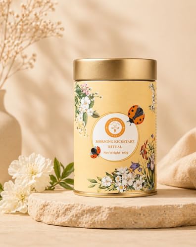 Image of Himalayan Firefly Ashwagandha And Moringa Herbal Tea Monthly Pack | Loose Leaf Herbal Blend With Botanical Ingredients | Daily Beverage Infusion For Home Office Brewing | Plant Based Drink | 100g