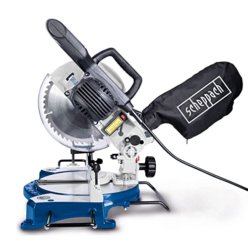 Scheppach Kappsäge HM80L mit Laser | Schnitthöhe 60mm | Schnittbreite 120mm | 1500W | Sägeblatt-Ø 210mm / 24 Z | beidseitig schwenkbarer Sägekopf | Gehrungssäge | mit Werkstückauflage & Spanner – Bild 6