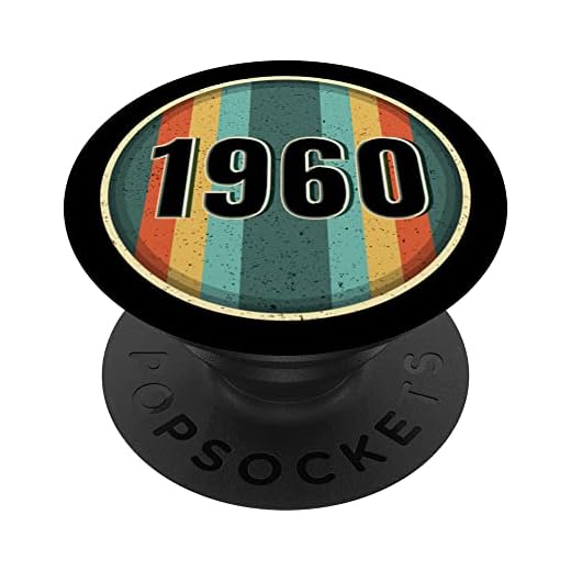Retro 1960 cumpleaños Pop Socket divertido 1960 cumpleaños 1960 PopSockets PopGrip Intercambiable