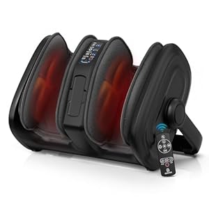 COMFIER Shiatsu Foot Massager Machine, FSA HSA Eligible Foot Calf Massager with Heat, Squeeze & Vibration Massage, Remote Control, UP to Men Size 14