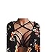 Women's Lingerie,Neartime Ladies Elastic Bandage Strappy Hollow Out Bra Hot Bustier (Black XL)