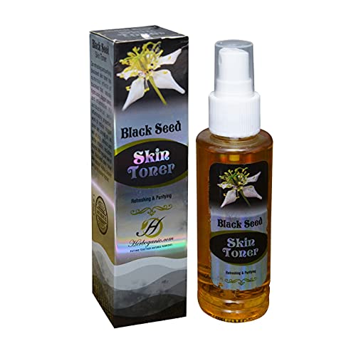 Black Seed Skin Toner - 100% Natural Makeup Remover, Setting Spray, Facial Toner, Mist for Radiance, Hydration, Dark Spots, Acne, Scars 5 Fl Oz by Herboganic