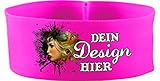Kleiner Fratz gummielastische Armbinde 5 cm personalisiert mit deinem Wunschtext oder Logo (Farbe pink) (Gr. Senior - 28 cm)