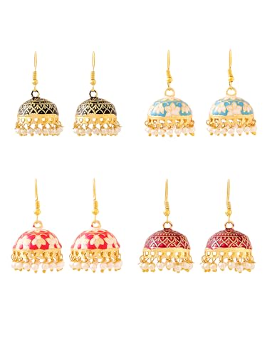 Gulnaar Collection | Jhumka For Women Ethnic Meenakari Traditiona...
