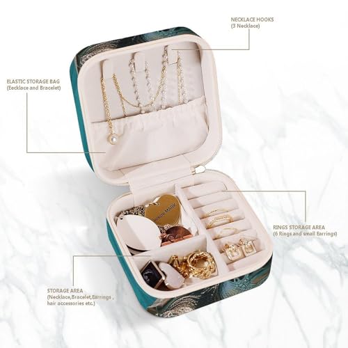 Boîte à bijoux portable anti-rayures pour bagues et colliers