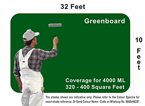 Image of Chalk Paint Dark Colors | 4 Liter - Matt Finish | Water Base Acrylic Paint | Coverage : 320 to 400 Sq. Ft. | Apply on Surfaces Like Walls, Boards, Furniture & Home Decor Products. (Greenboard)