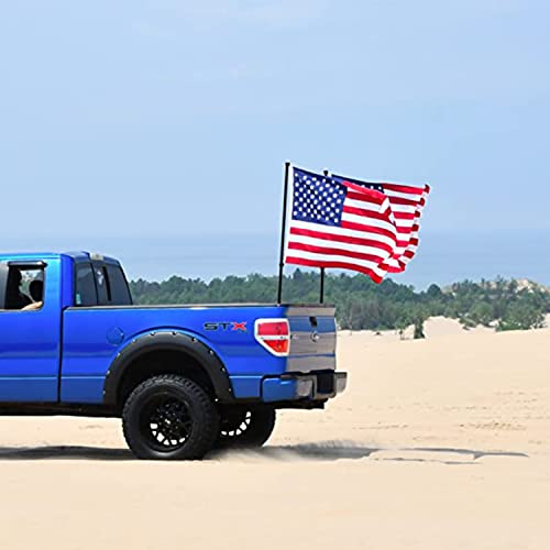 Bonytek 2 Pack Aluminum Alloy Flag Pole Rings, 360 Degree Rotating Flagpole Flag Mounting Rings Spinning Flag Pole Kit With Carabiner For 0.75-1.00 Inch Diameter Flagpole (Φ 1 Inch, Black) #TOP6