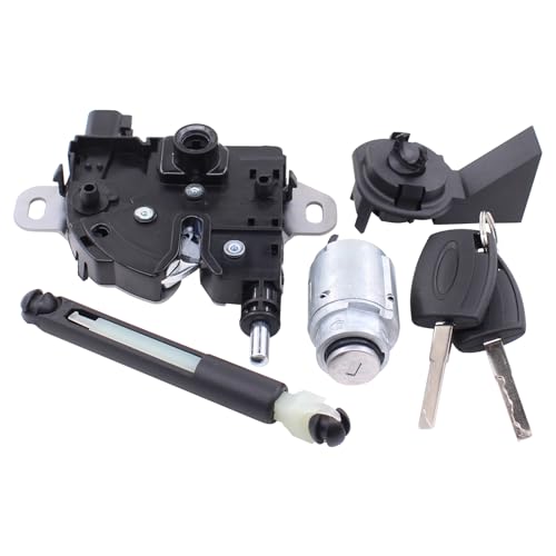 Motorhaube Schloss Schließzylinder Motorhaubenschloss Motorhauben Verriegelung Entriegelung Verschluss Motorhaubenverriegelung Verriegelungsblock mit Schlüssel für Focus MK2 C-Max cmax Ku-ga MK1