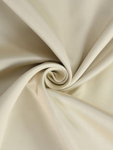 Image of 100% Blackout Curtains for Window- 6 Feet (Pack of 1) | Black Back Coated Fabric |Heat & Noise Insulation | Eyelet Curtains for Living Room & Bedroom |Beige