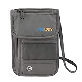 Defway Travel Wallet RFID Blocking Hidden Money Pouch & Neck Passport Holder