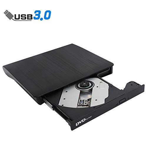 USB 3.0 External CD Drive, CD/DVD-RW Drive, CD-RW Rewriter Burner Superdrive for High