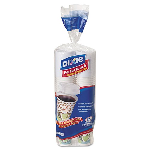Dixie 5342COMBO600 Paper Hot Cups & Lids Combo Bag, 12oz, 50/Pack by Dixie - Image 2