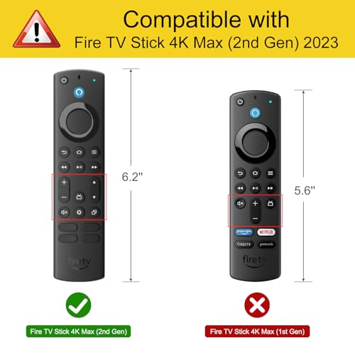 Fintie Capa de Silicone Para Fire Tv Stick 4K Max(2ª G)/Toshiba/Insignia/Pioneer/Fire Tv 2-Series/4-