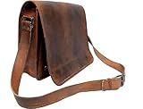 IndianHandoArt 13 inch Leather Real Messenger bag for Laptop Briefcase Satchel Men and Women (13 inch small)
