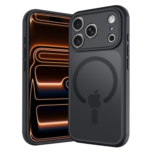 Image of Tobfit Magnetic Case for iPhone 17 Pro Compatible with Mag Safe, Translucent Matte Back Slim Shockproof Phone Cover for iPhone 17 Pro