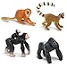 Safari Ltd. Apes & Monkeys TOOB - 12 Figurines: Baboon, Orangutan, Tamarin, Lemur, Gorilla, Mandrill, Chimp, Squirrel, Spider, & Woolly Monkeys - Educational Toy Figures For Boys, Girls & Kids Ages 3+