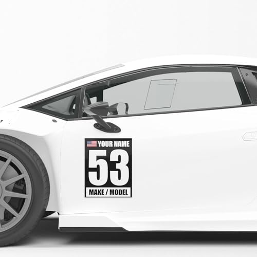 MC MOTOPARTS Magnetic Racing Number - Custom Track Day &