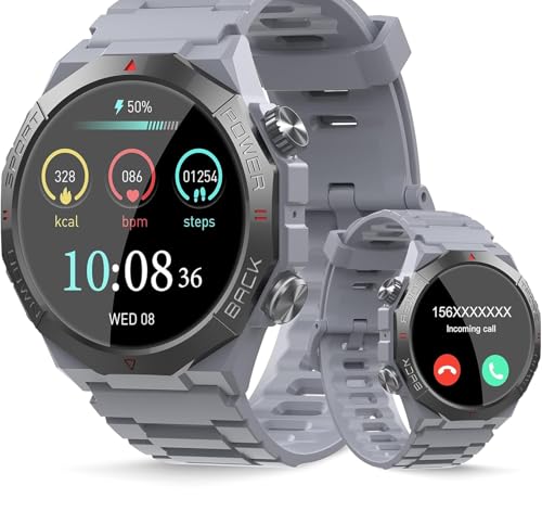 Image of Qecnato Smart Watch, Smartwatch for Men Women(Answer /Make Calls), 1.39 inch HD Fitness Watch with 100+ Sports Modes, Heart Rate Monitor /Step Counter, IP68 Waterproof Activity Tracker, Silvery