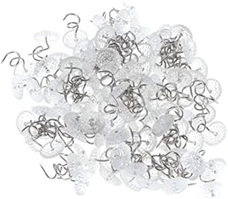 Artibetter 100Pcs Twist pins bed sheet clip fixer clear heads for hold slipcovers