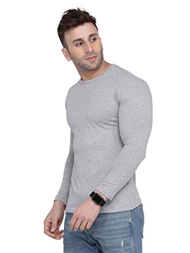 Image of Self Design Men Full Sleeve Round Neck Multicolor T-Shirt (Pack of 2)