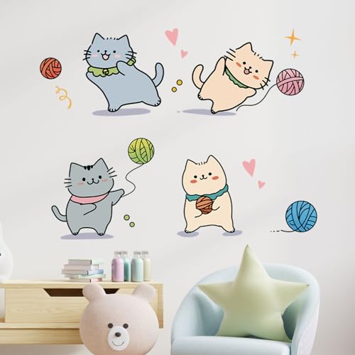 RoyoLam Cartoon Cute Cat Wall Stickers for Nursery...
