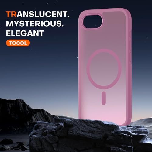 Image of TOCOL for iPhone 17e Case, Compatible with Magsafe, Military Drop Protection, Slim Translucent Matte Shockproof for iPhone 17 e Case 6.1 inch (Lilac Purple)