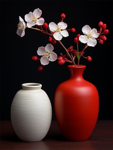 Broderie diamant fleurs de vase kit complet toile carrée 110x150cm pour adultes