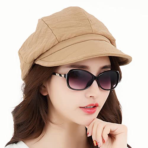 CCZUIML Chapeau de Soleil dété pour Femmes Protection Solaire été Chapeau de Soleil Pliable Chapeau de Champignon Chapeau de Langue de Canard Respirant Chapeau de Coquille Mince Cover