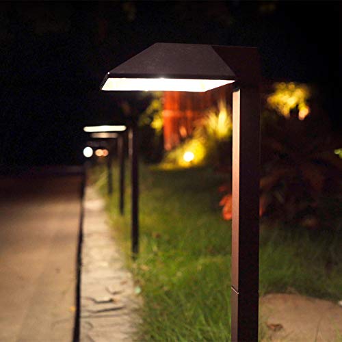 Goodsmann 4Pk Path Lights Led Low Voltage Landscape Lighting 0.6 Watt 22 Lumens Garden Lights With 2Pk 3W 200 Lumens Spotlights Outdoor Lighting With Metal Stake And Connector #TOP1