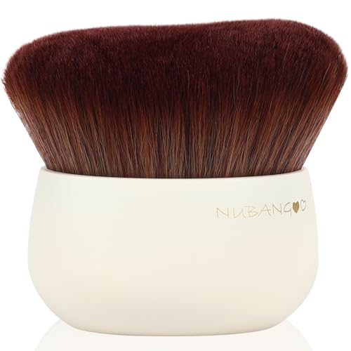 NUBANGOO Extra Large Body Makeup Brush Tanning Brush Self Tanner Foundation Bronzer Brush Cream Powder liquid Foundation Body Lotion Self-tan Mousse Face Neck Leg Full Body Blending Brush(White)