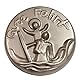 Herzmensch Christophorus Auto Plakette 3,5 cm Metall Silber für Autofahrer - Geschenk für Fahranfänger - Glücksbringer aus der Werkstatt von Andrea Zrenner