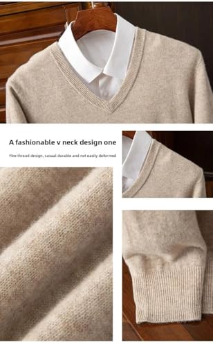 Men's V-Neck Sweater Solid Color Solid Warm Pullover Jumper Knitwear Warm Classic Sweater2