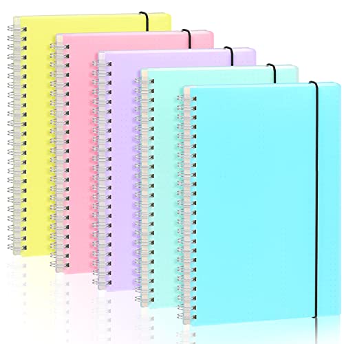 Eoout Dotted Spiral Notebook 5 Pack Large Journals 8.5 X 11 Inches 5 Candy Color 5X5Mm Dot Grid Paper Journal Notebooks For Study And Notes, 80 Sheets/160 Pages #TOP15