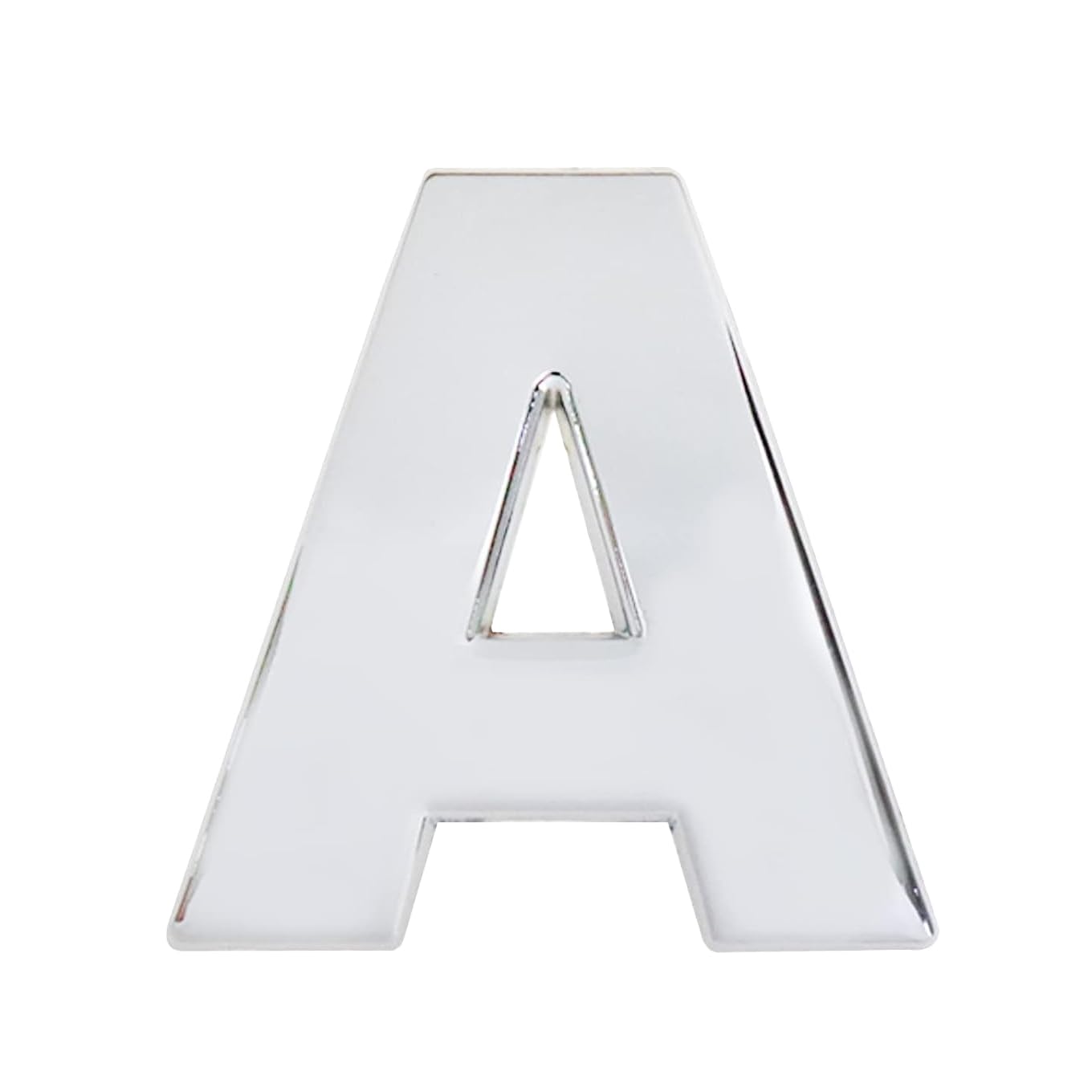 Mini Letter A 3D Metal Alphabet Chrome Sticker Emblem Badge-Size 2.5cm x 2.5cm Capital Letter-for Cars, Bikes, Home & Office Décor Silver-picture-10