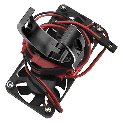 Vgoohobby 4985 1717 Brushless Motor Heat Sink Dual Cooling Fan Motor Heatsink Compatible With 1/5 Traxxas X-Maxx Arrma Rc Car (Black) #TOP3