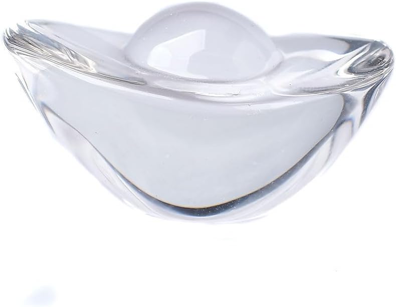 Clear Quartz Ingot Figurine Crystal Wealth Bowl Décor – Small (1"-1.2"), Medium (1.2"-1.4"), Large (1.4"-1.6") for Prosperity & Balance