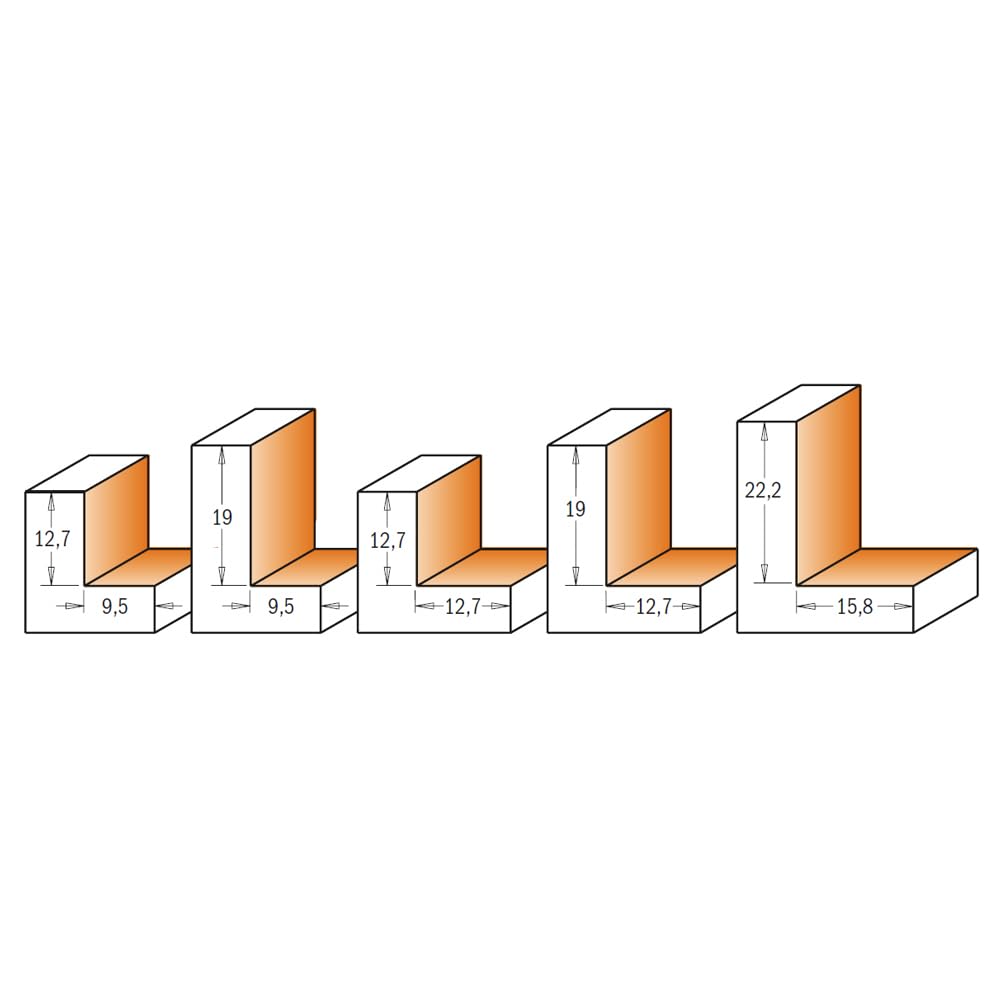 CMT Orange Tools 935,350,11 Fraise pour rebajes rodam. hm-s avec 34,9 x 12,7 8 d