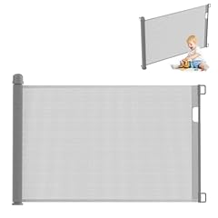 UISEBRT Griglia di protezione per porte estraibile, 0-150 cm, per bambini e animali da pelliccia, per interni ed esterni (grigio, 300 cm)