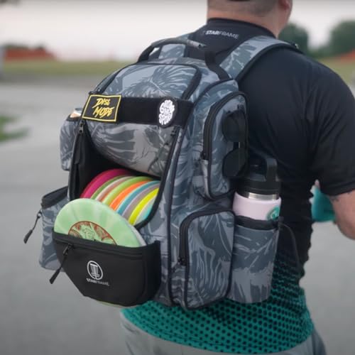 Image of STAR FRAME Beast Disc Golf Bag With Cooler | 25+ Disc Frisbee Golf Backpack | 3-Can Insulated Cooler | Light Durable Gray Men Women Disc Golf Bag | Huge Storage & 12oz Can Holders