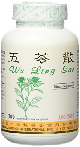 Wu Ling Diuretic Formula Dietary Supplement 500mg 100 Capsules (Wu Ling San) J09 100% Natural Herbs
